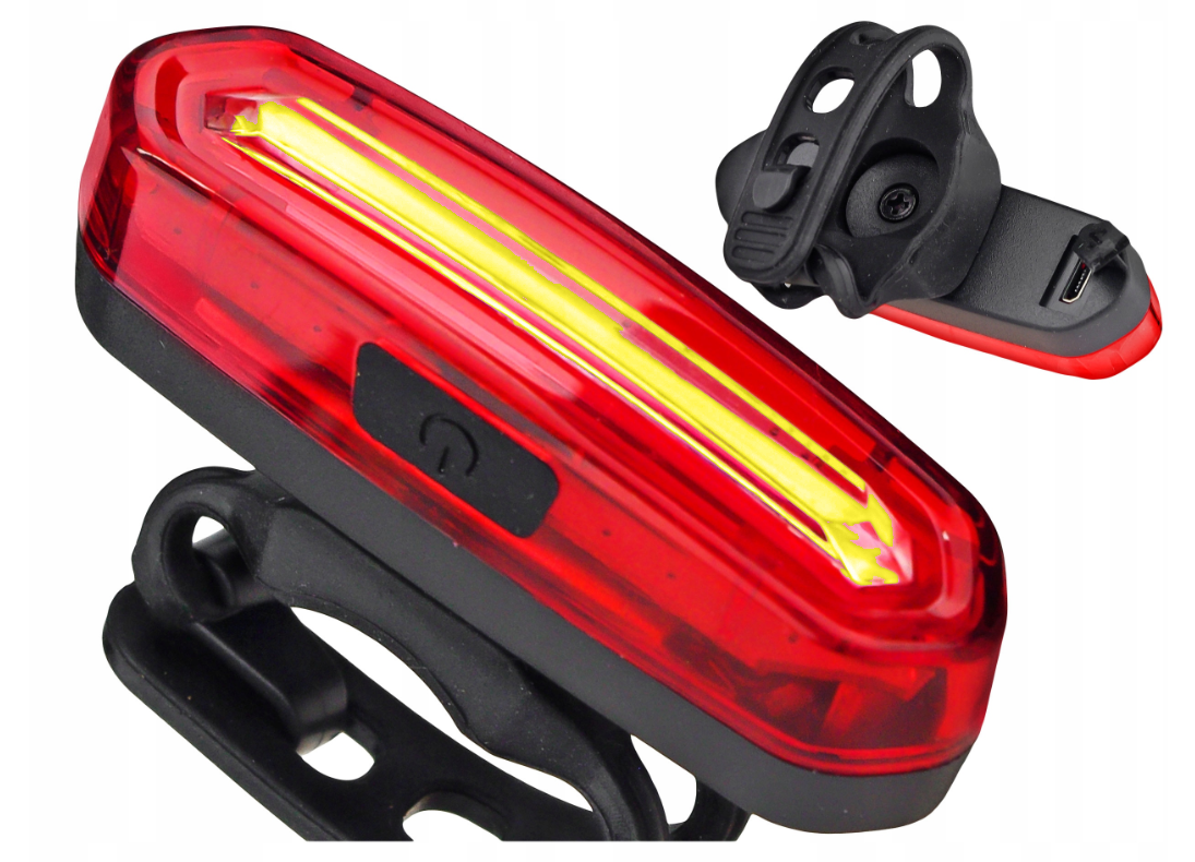 Fietslamp Rood + Wit - oplaadbaar - Extra helder Fietslamp Rood + Wit - oplaadbaar - Extra helder
